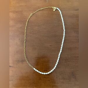 Madewell Dainty Pearl Paperclip Necklace